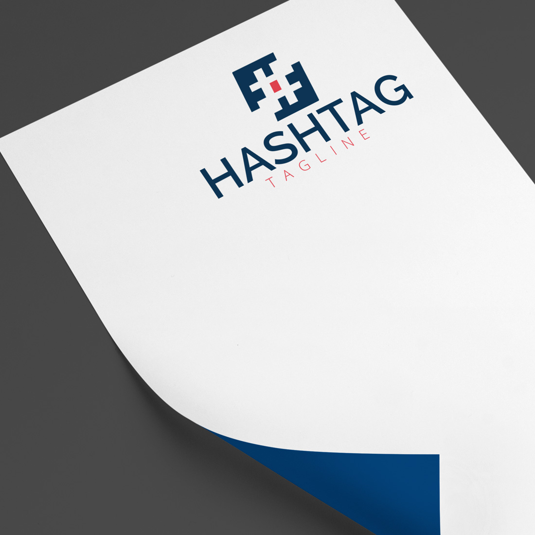 Stylish Business Hashtag Logo Design preview image.