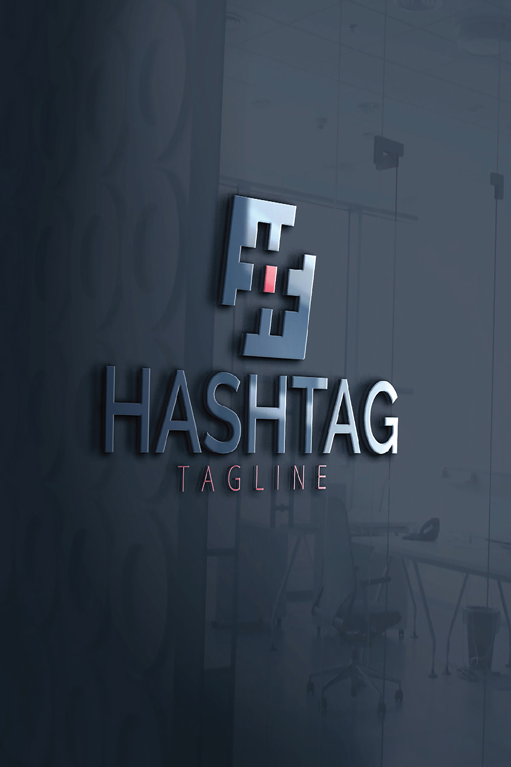 Stylish Business Hashtag Logo Design pinterest image.