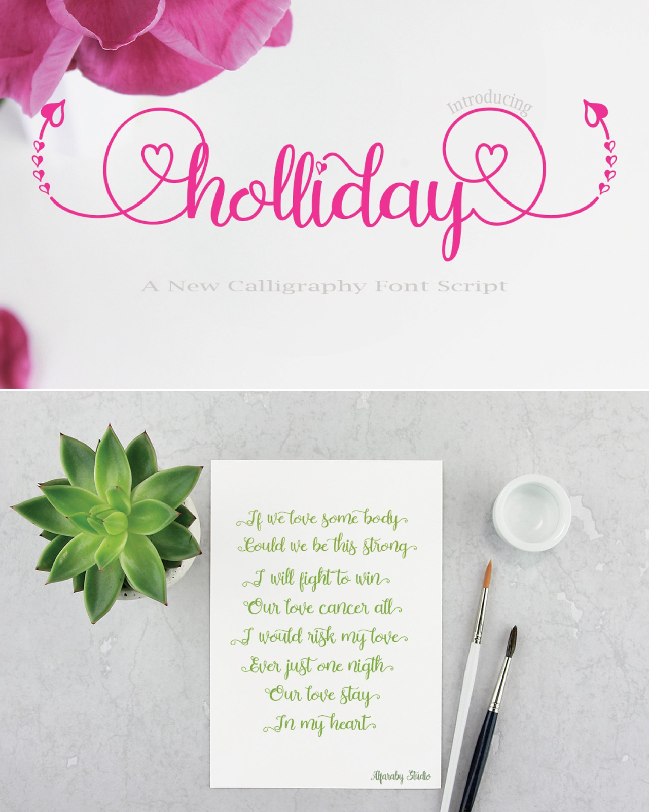 Holiday font pinterest image preview.