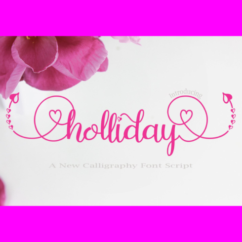 Holiday font main image preview.