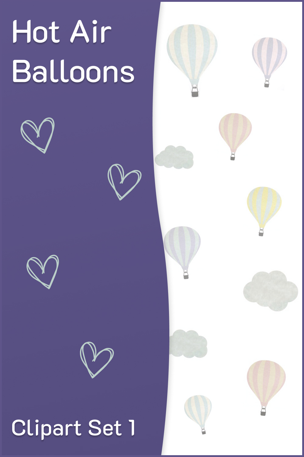 hot air balloons clip art set 1 02 443