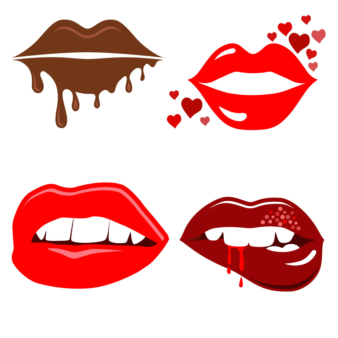 Hot and Beautiful Lips Design Bundle cover image.
