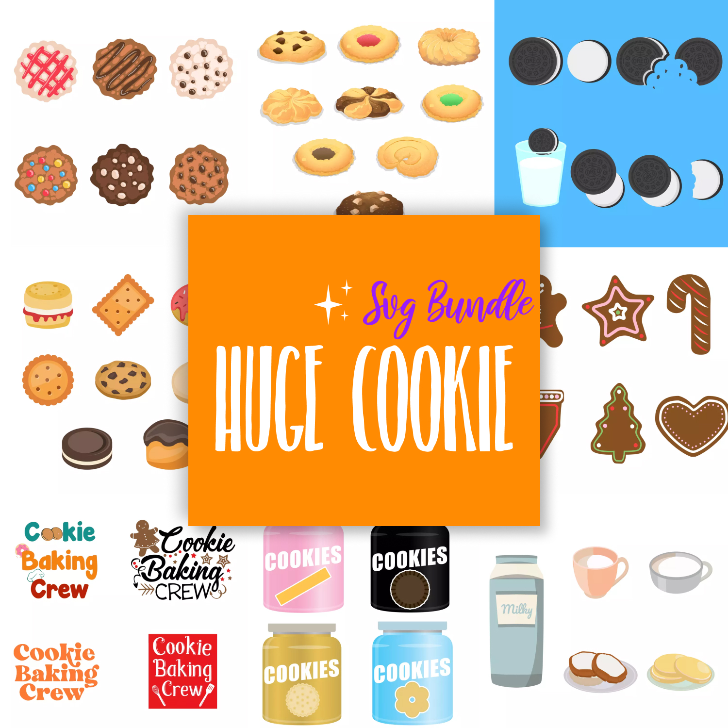 Huge Cookie SVG Bundle.