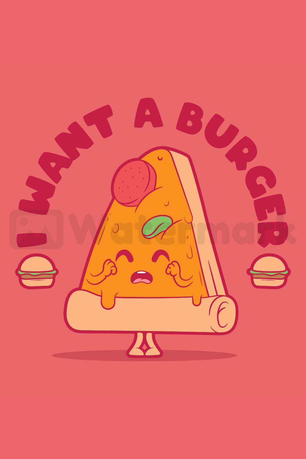 I want a Burger Vector Design pinterest image.