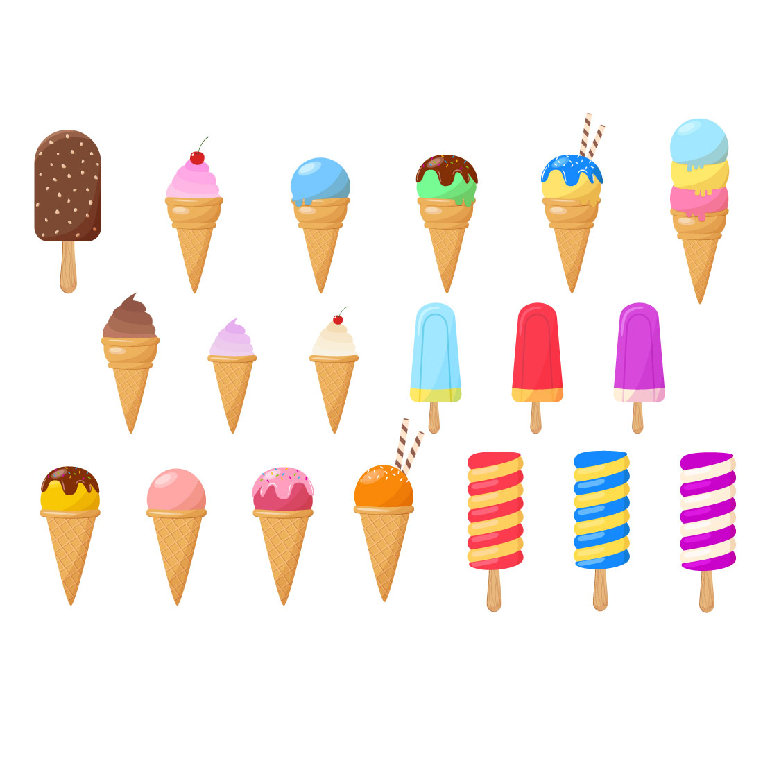 A selection of unique ice cream images