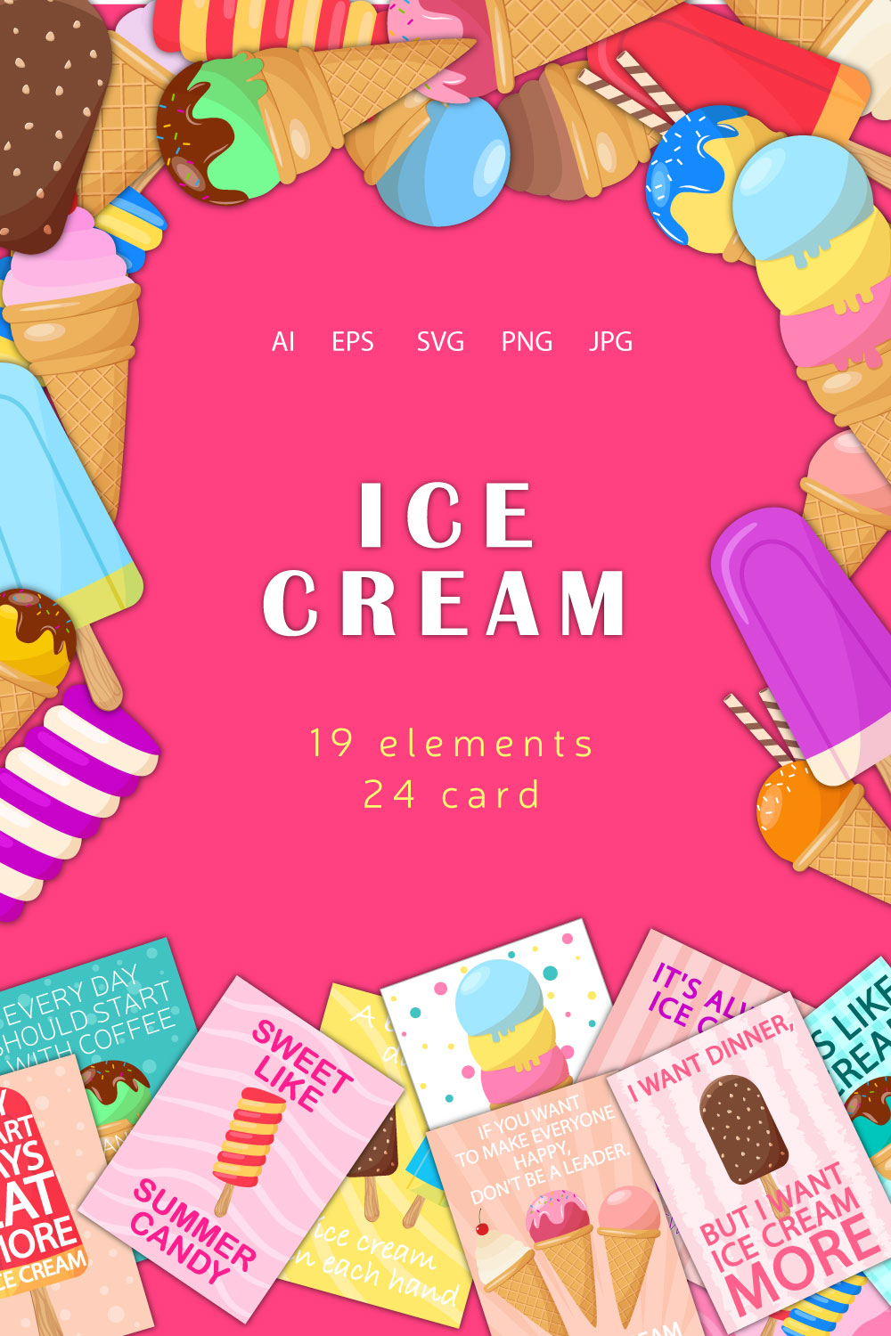 Pack of amazing ice cream images