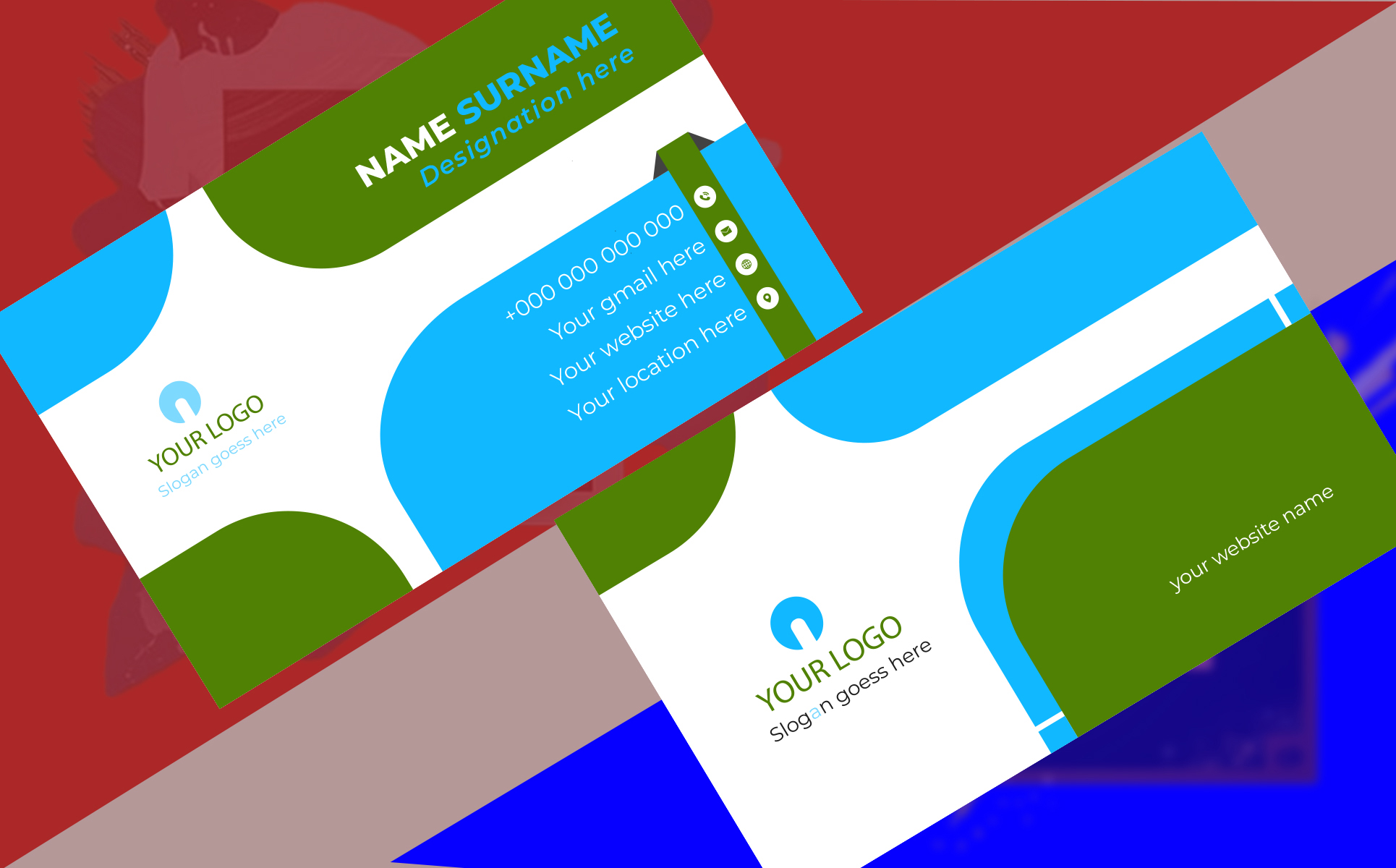 Business Card Design Stylish Bundle preview image.
