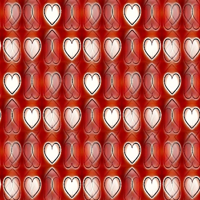 Small white and red hearts.