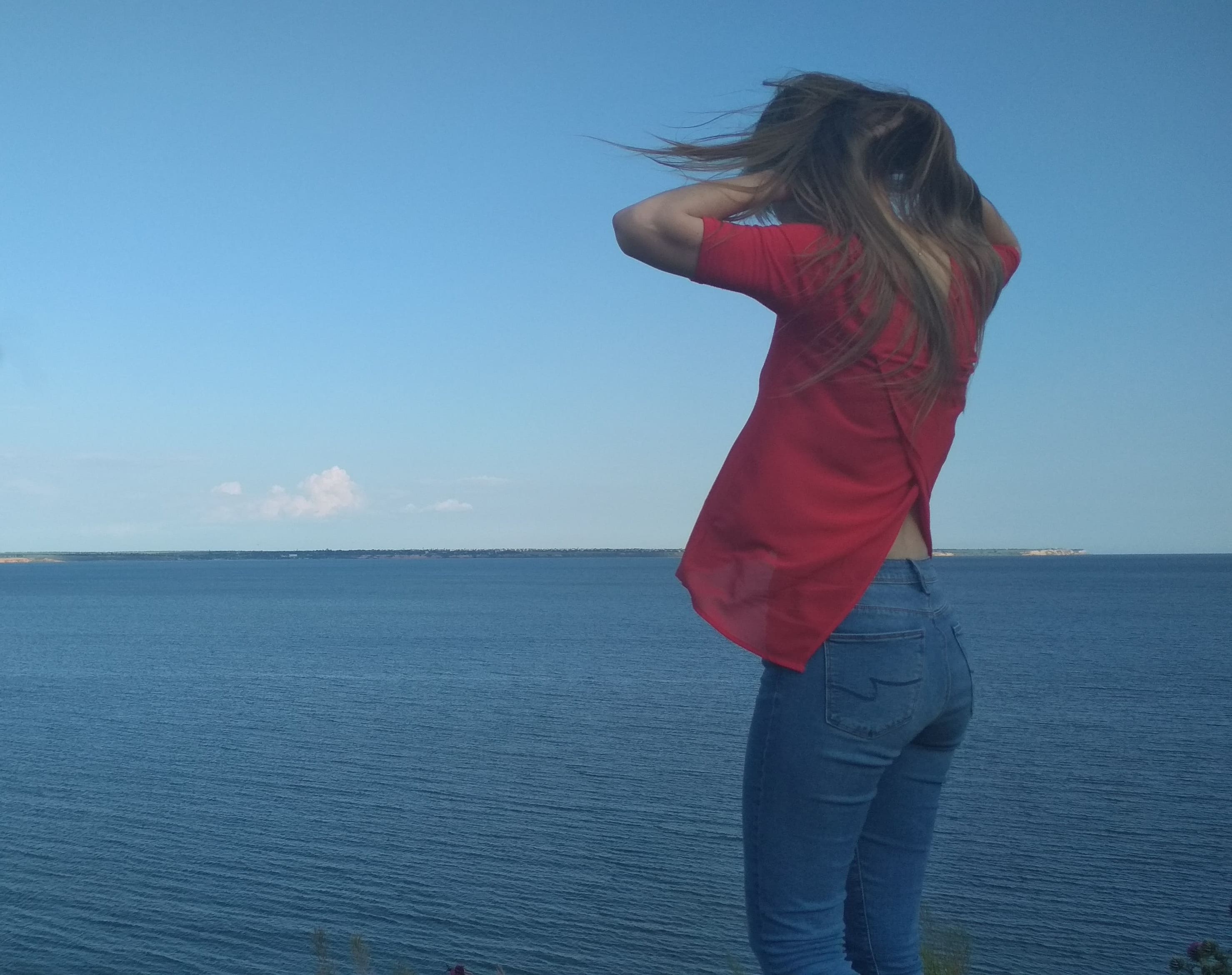 Girl Near Sea in Ukraine Photo preview image.