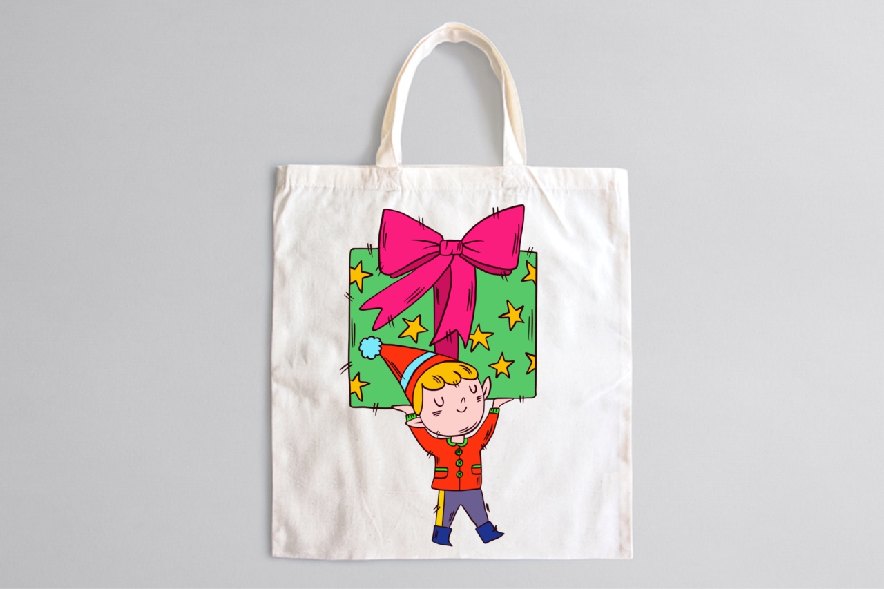 Merry Christmas Boy With Gift Bag Sublimation Bundle preview image.