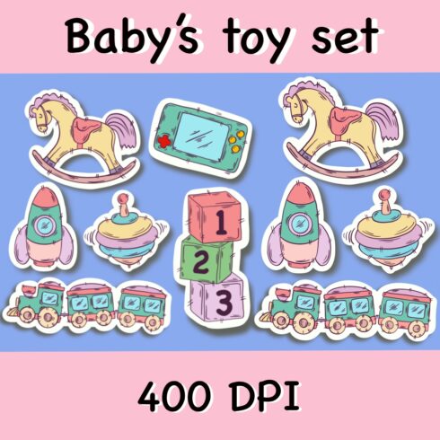 Cartoon Baby Toys Design cover image.