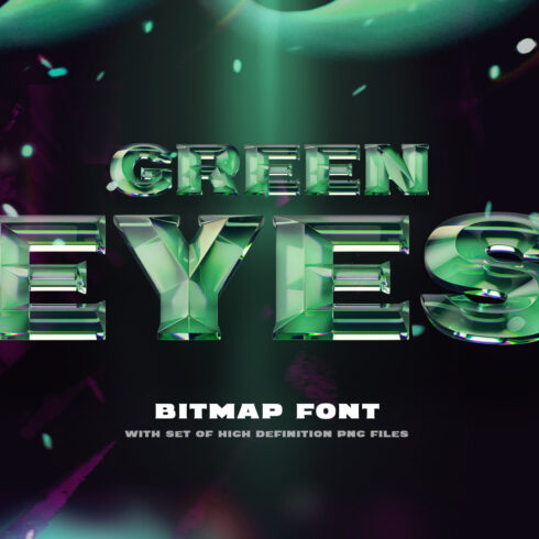 Green Eyes Bitmap Color Font cover image.