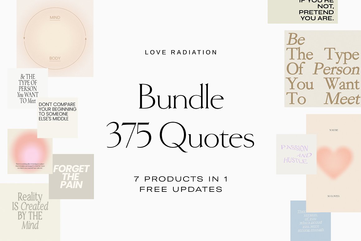 Bundle Instagram Quotes Templates Ps.