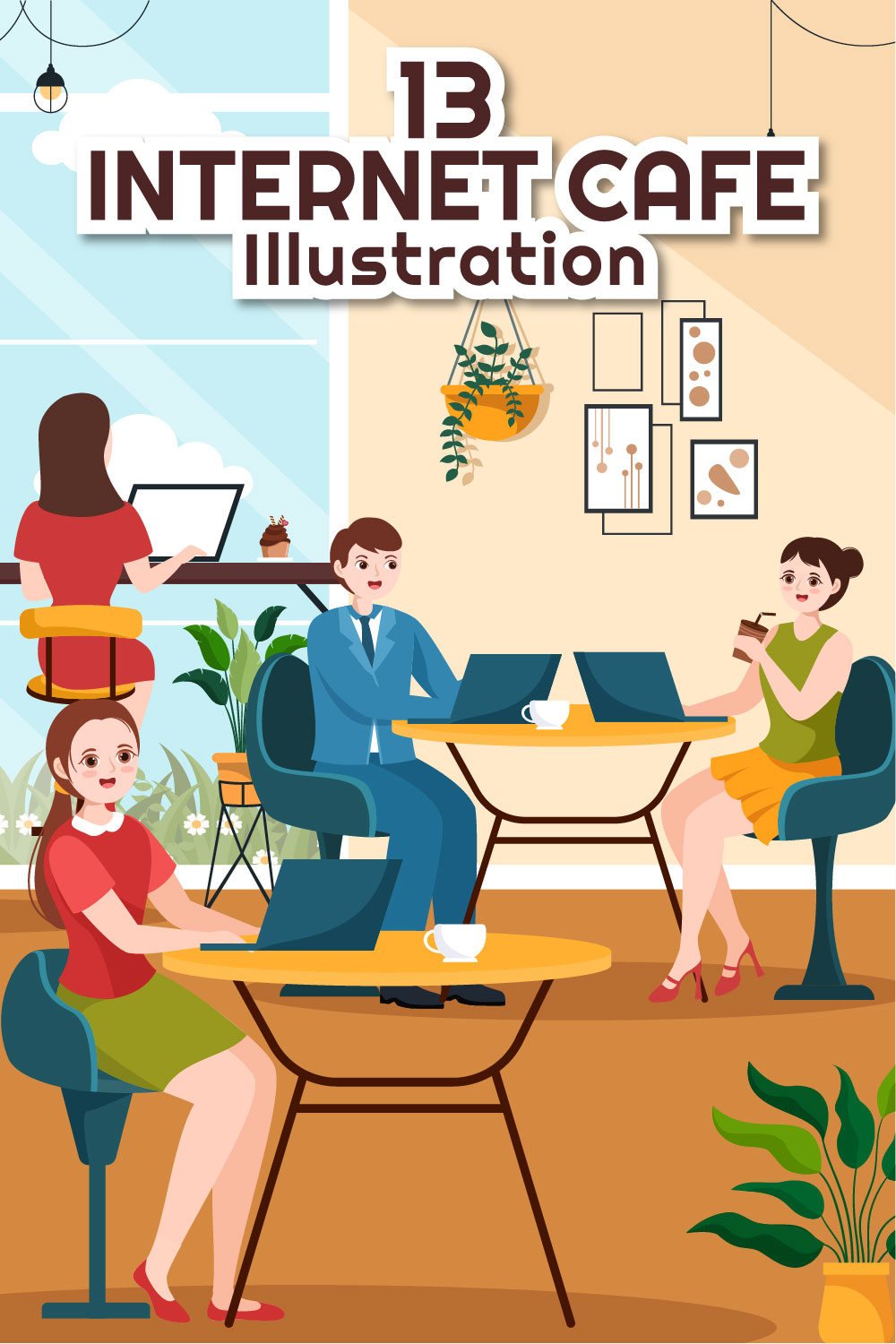 Internet Cafe Graphics Design pinterest image.