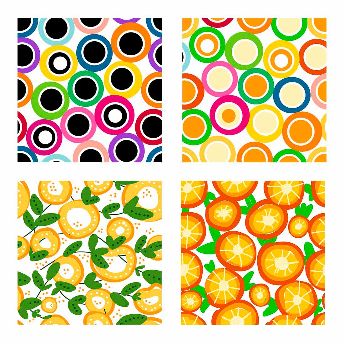 A selection of images of exquisite bright patterns.