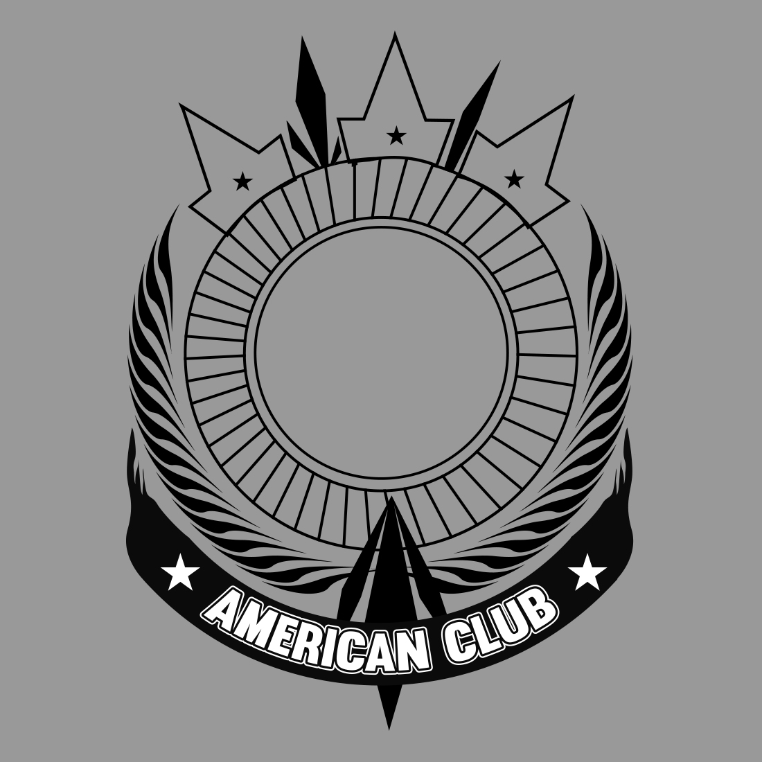 American black graphic for t-shirts.