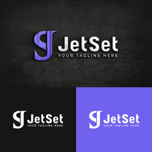 JS Letter Monogram Logo Design Template cover image.