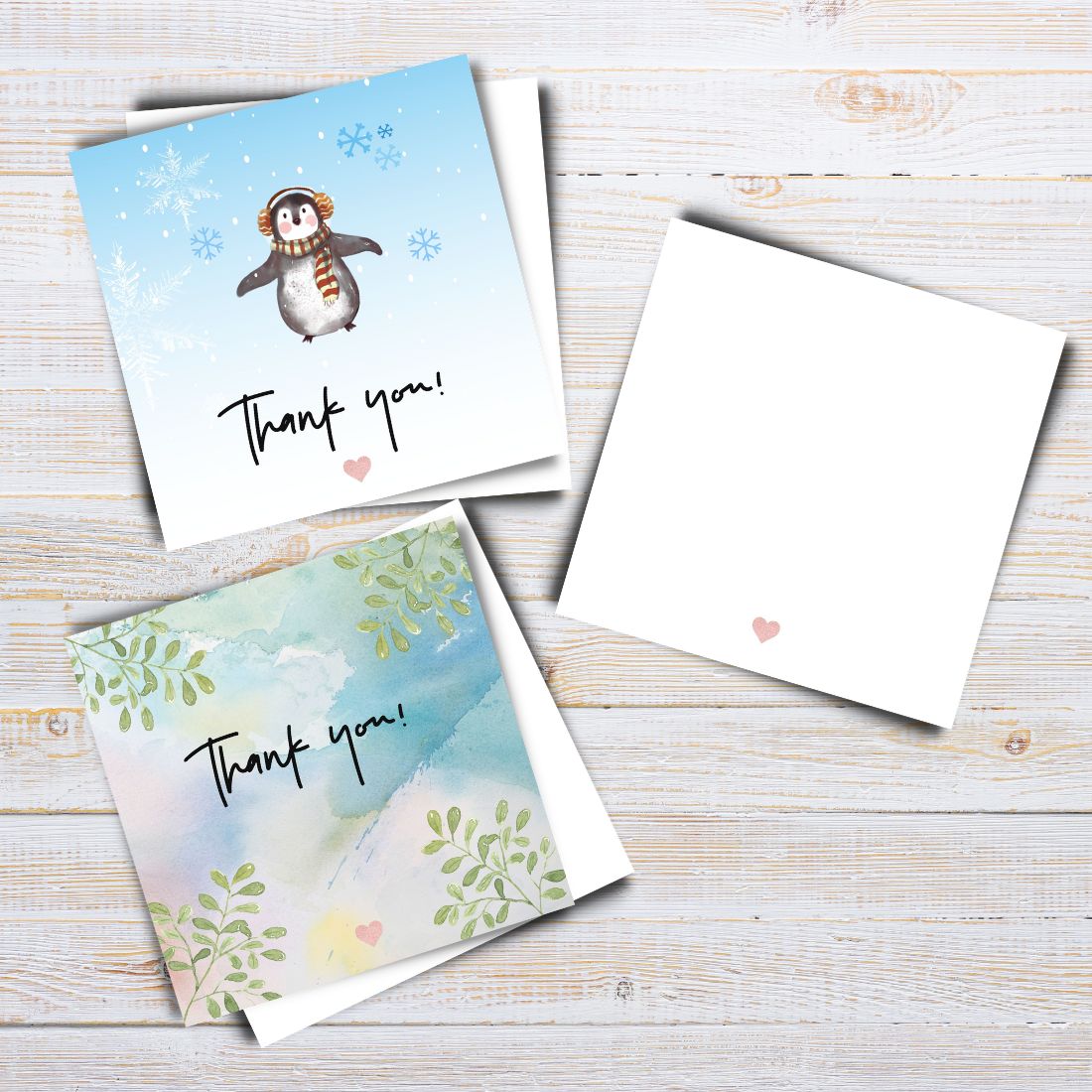 Cute Postcards Thanks You Design preview image.