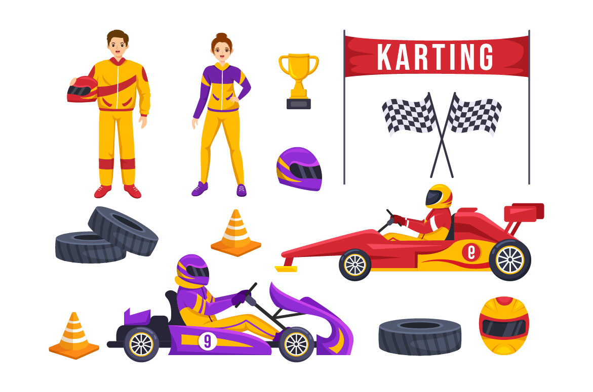 Some important elements for full karting composition.