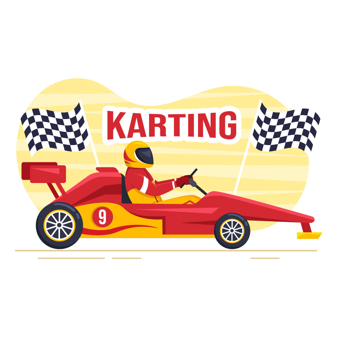 Karting Sport Illustration cover image.