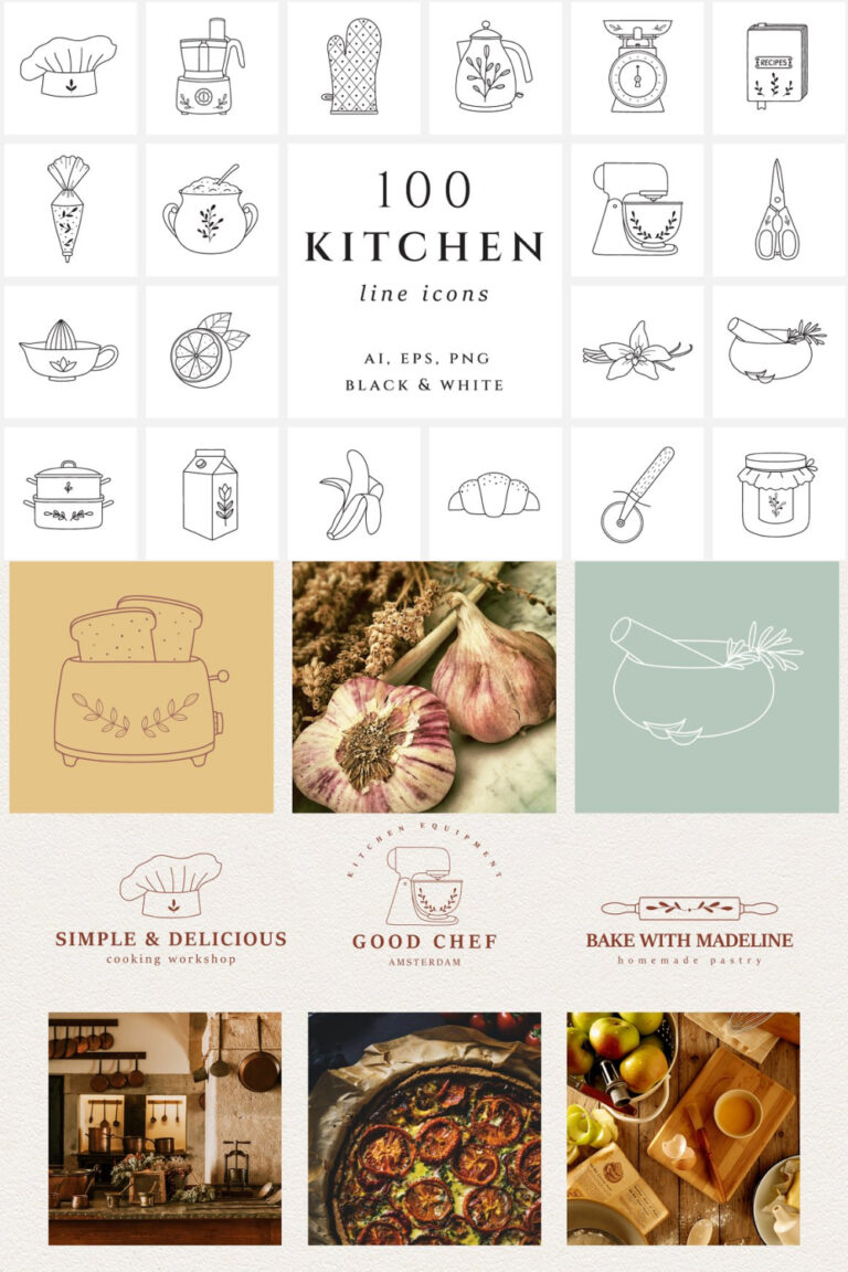Kitchen & Cooking Icons – MasterBundles