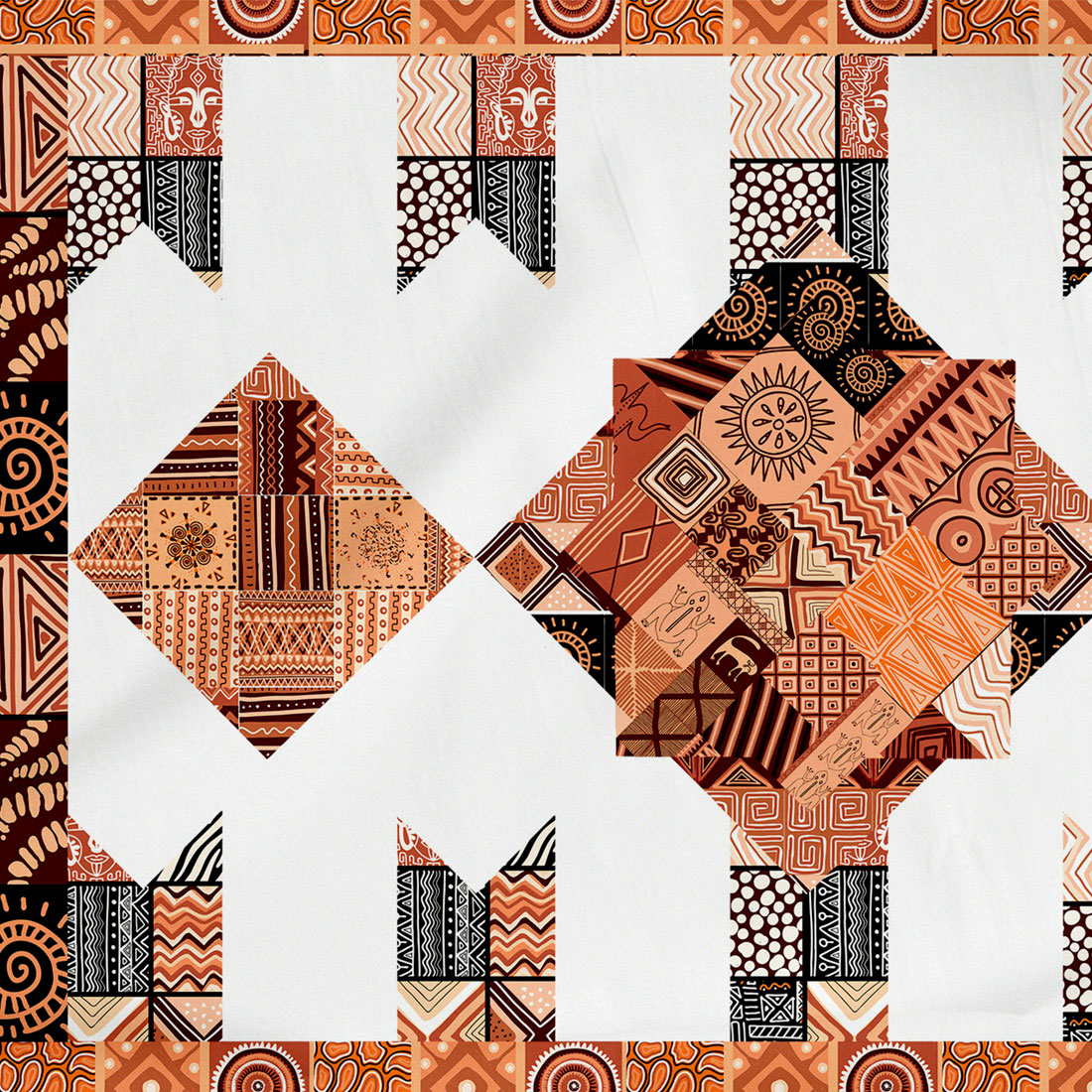 Image with enchanting pattern in African style.
