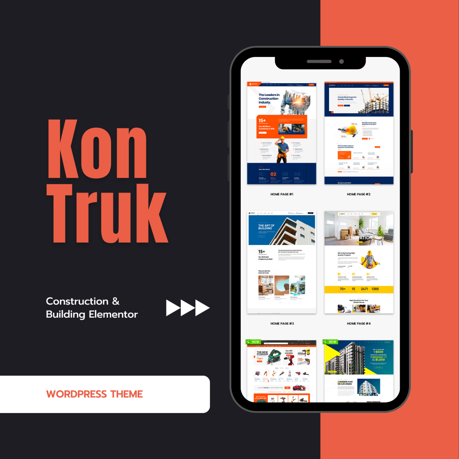 KonTruk - Construction & Building Elementor WordPress Theme.