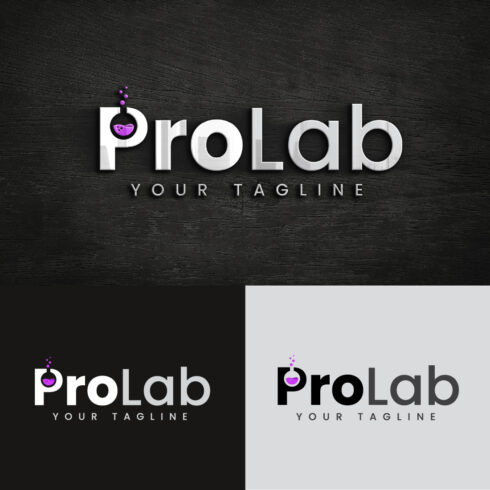 Lab Wordmark Science Research Logo Design Template cover image.