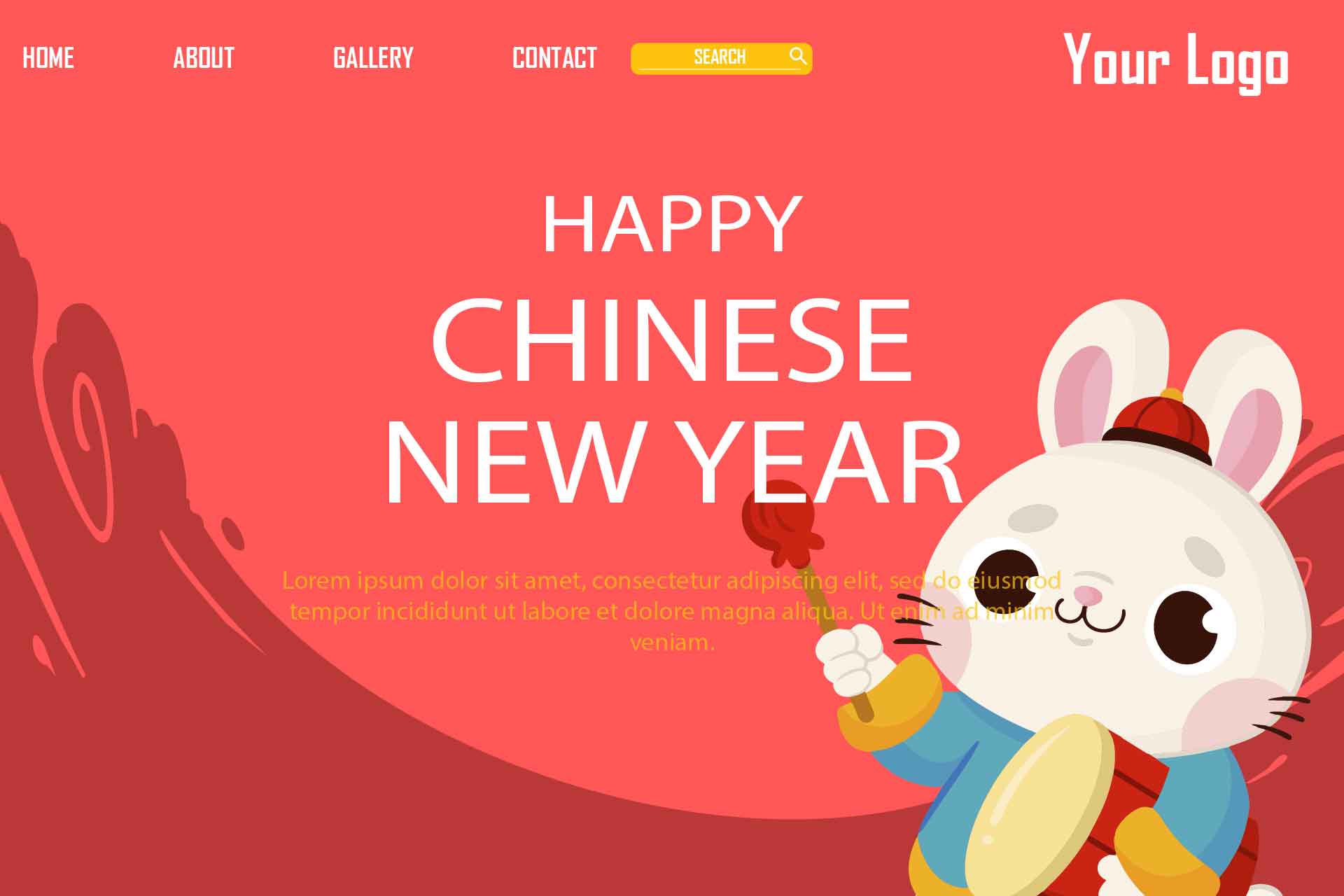 Chinese New Year Landing Pages Lunar Bundle preview image.