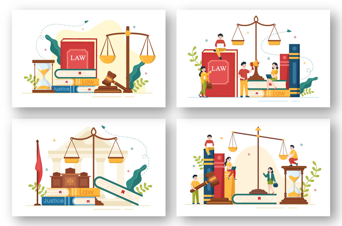 Law Firm Services Illustration preview image.