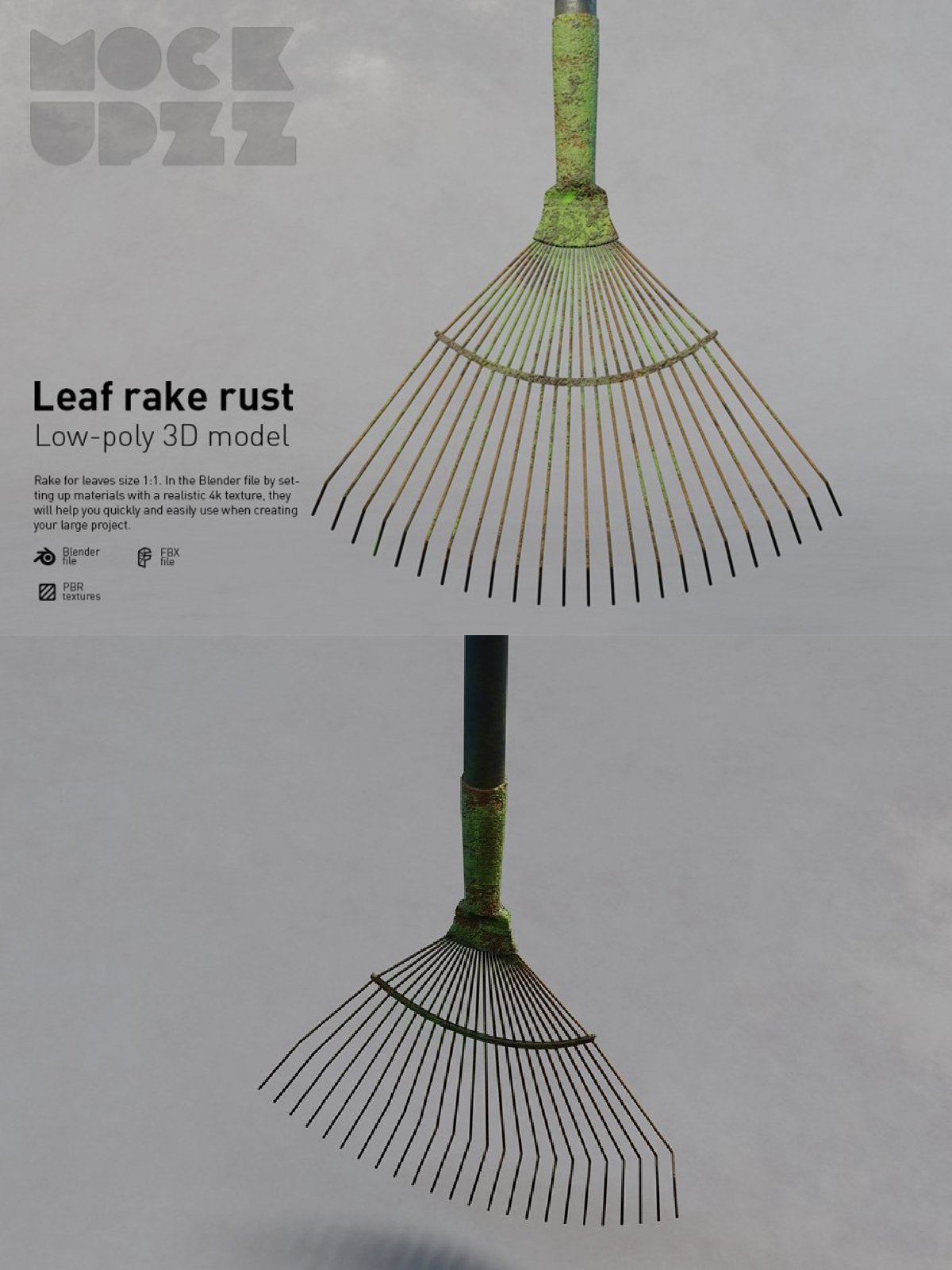Leaf rake rust pinterest image preview.