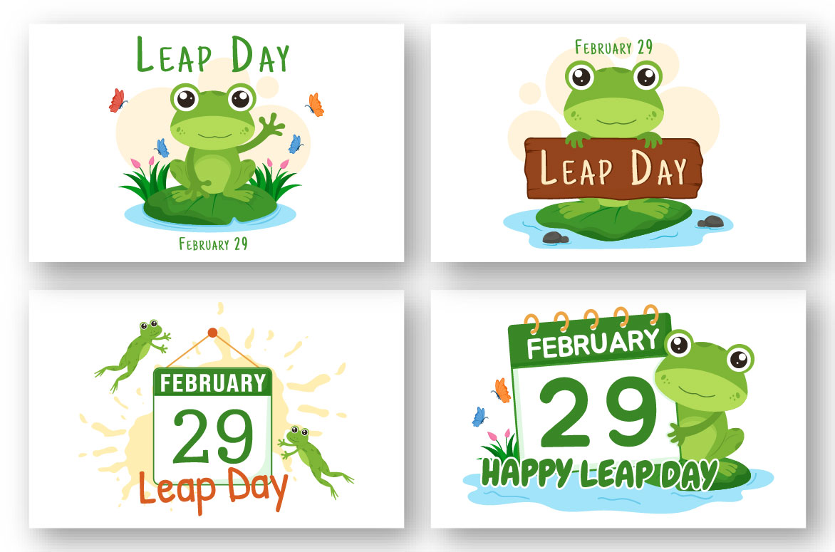 Happy Leap Day Illustration preview image.