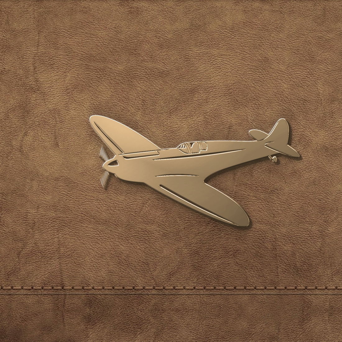 Leather WWII Aircrafts Fighter Planes Silhouettes Design preview image.
