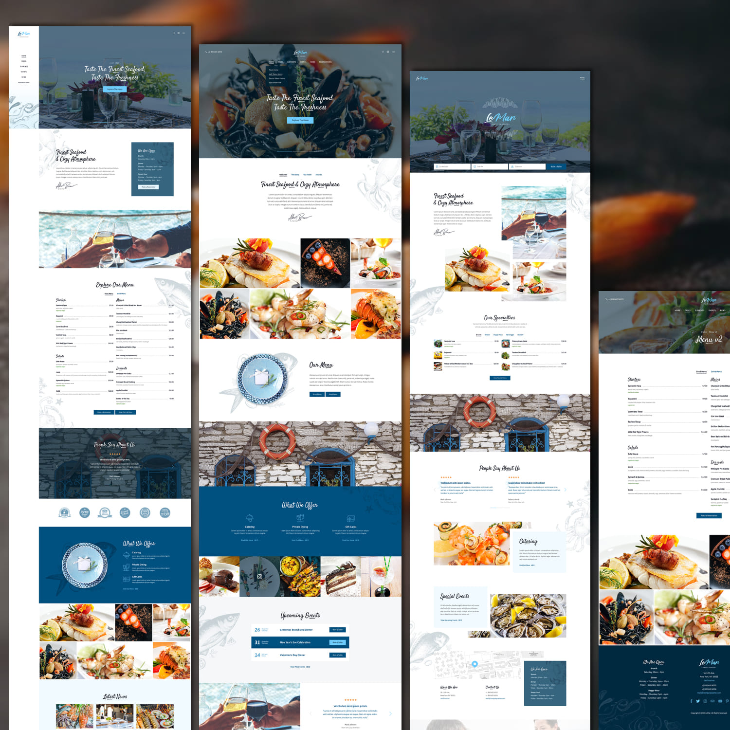 LeMar - Seafood Restaurant WordPress Theme cover.