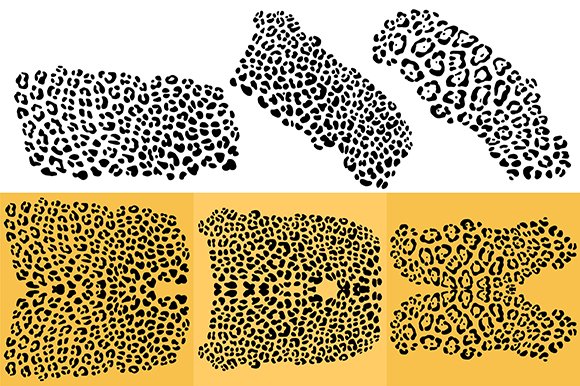 Leopards prints set.