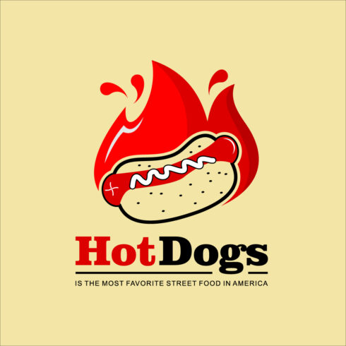 Four Hot Dog Street Food Logos Template Idea - Masterbundles