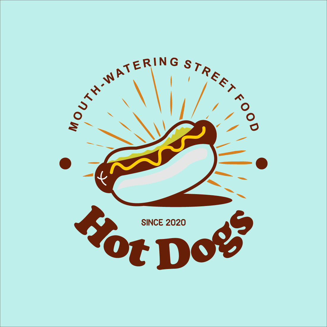 Fast Food Hot Dog Logos Template Idea preview image.