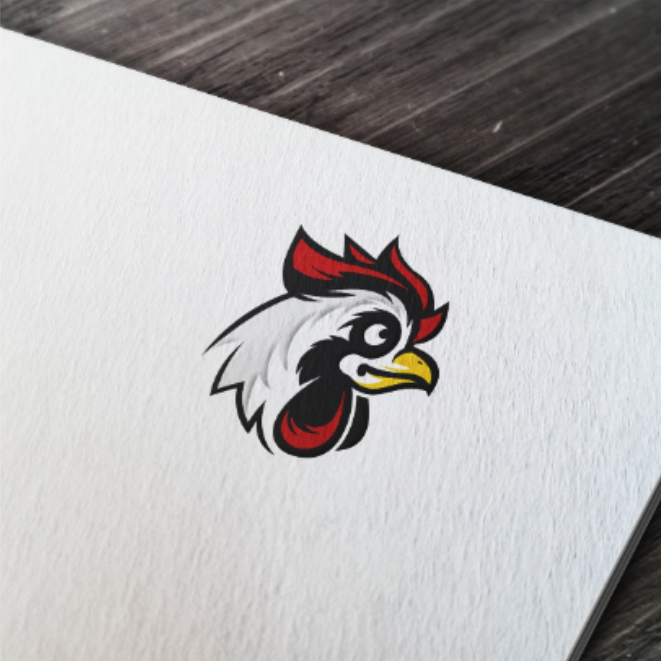 Stylish Rooster Illustration Design preview image.