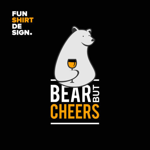 Fun Bearish Design Playful T-shirt Print - MasterBundles
