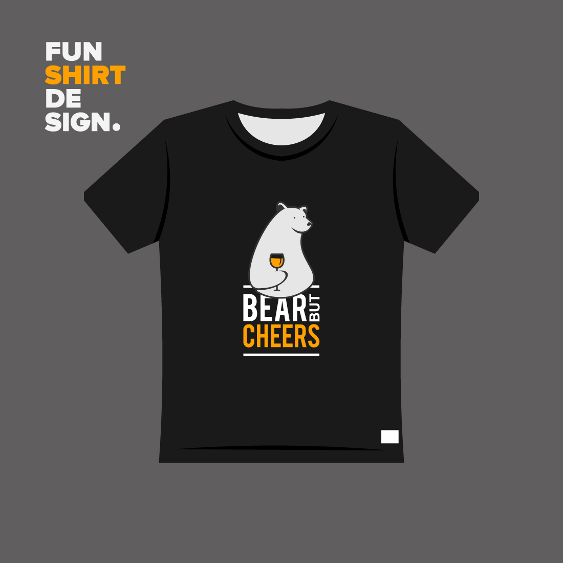Fun Bearish Design Playful T-shirt Print preview image.