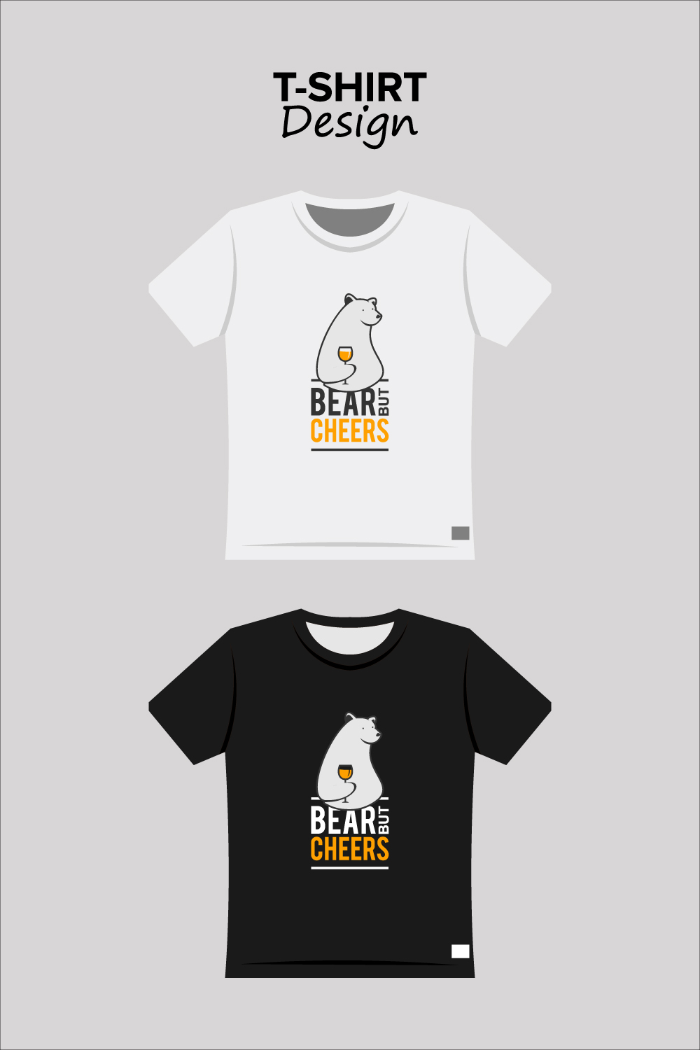 Fun T-shirt Bearish Design pinterest image.