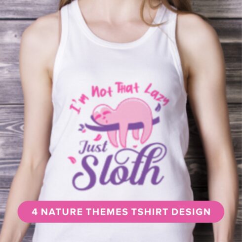 Nature Themes Illustration T-Shirt Design cover image.