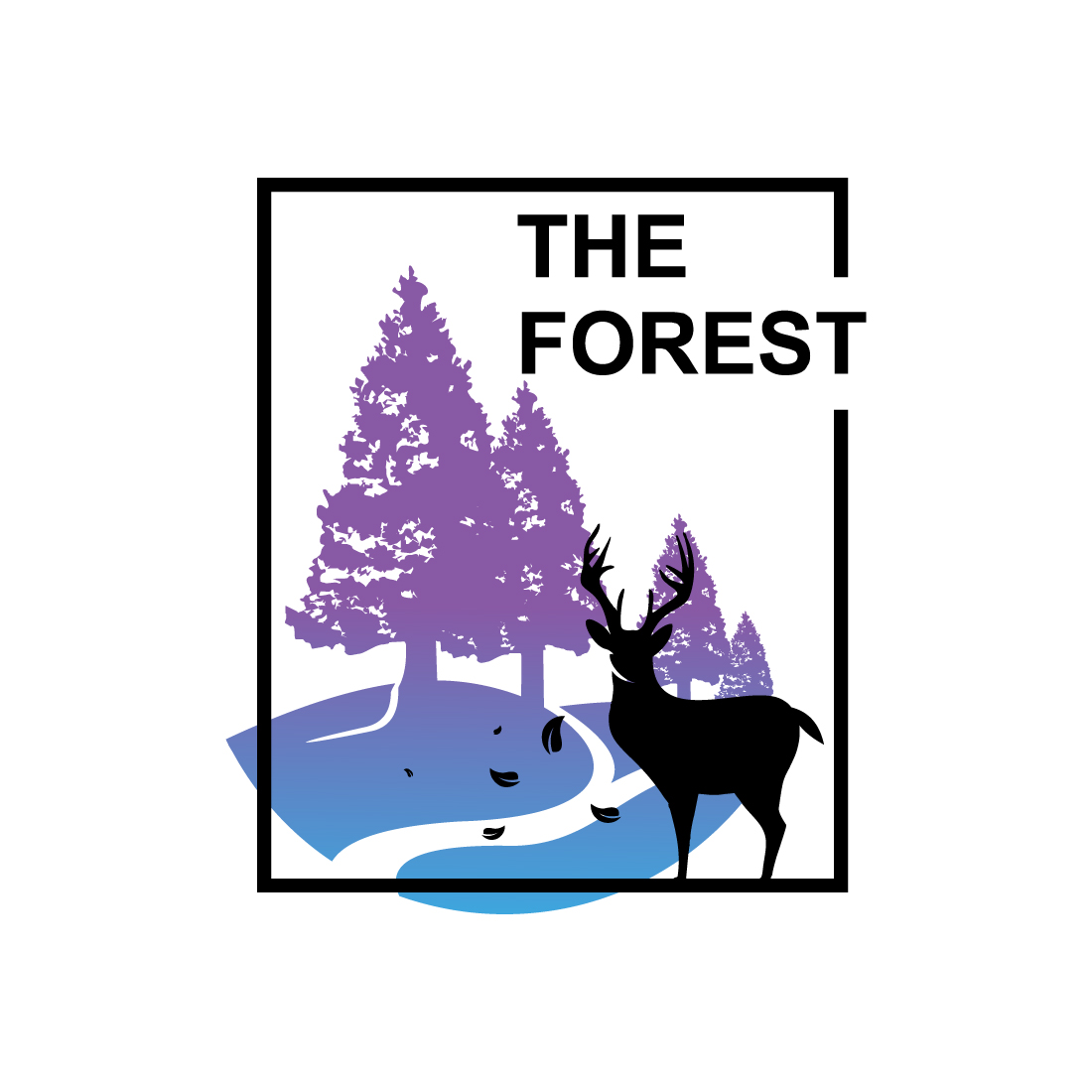 T-Shirt Forest Illustration Design preview image.
