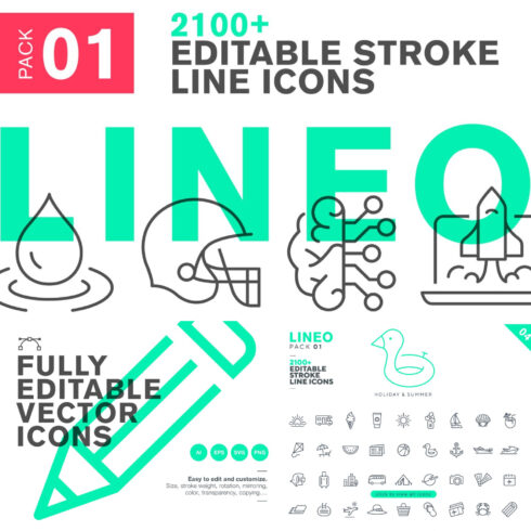 Lineo 1 - 2100+ Icons.
