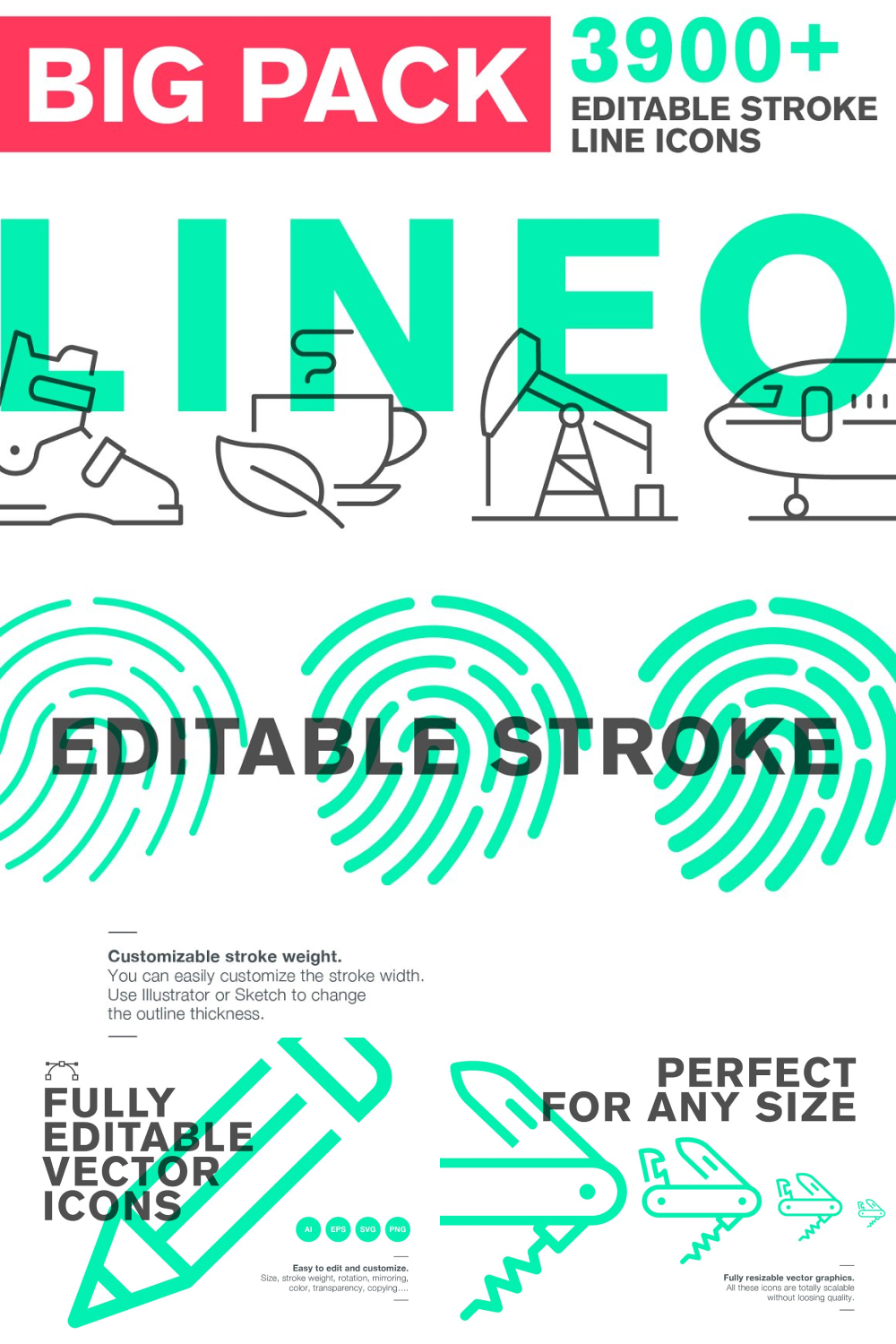 Lineo Big Pack - 3900+ Icons - Pinterest.