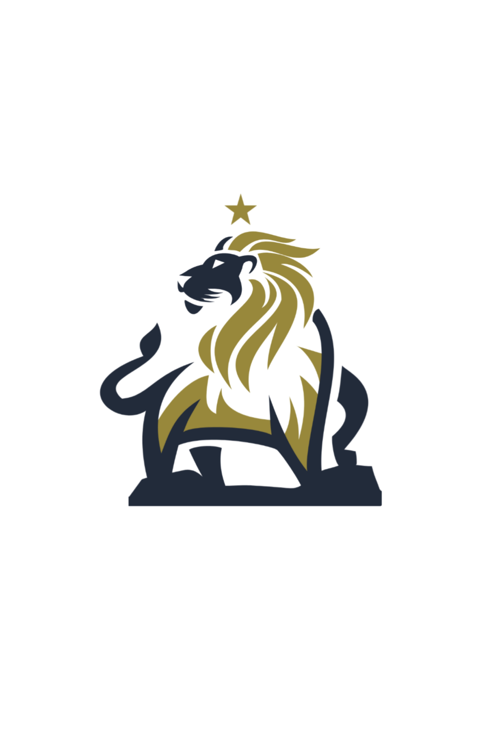 Lion Star Logo Design pinterest image.