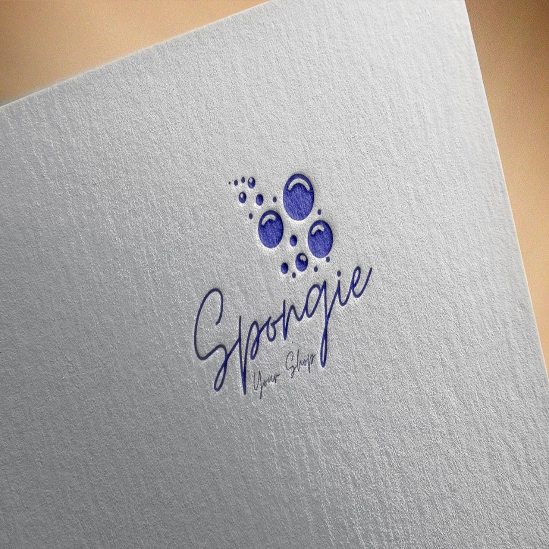Spongie Logo Mockup Design cover image.