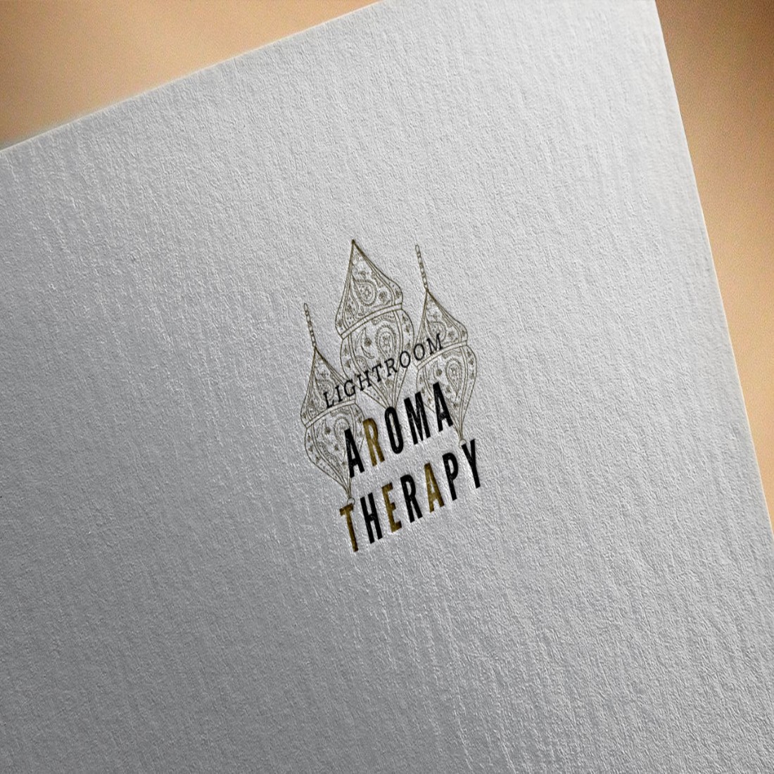 Lightroom Aroma Therapy Logo Mockup Design cover image.
