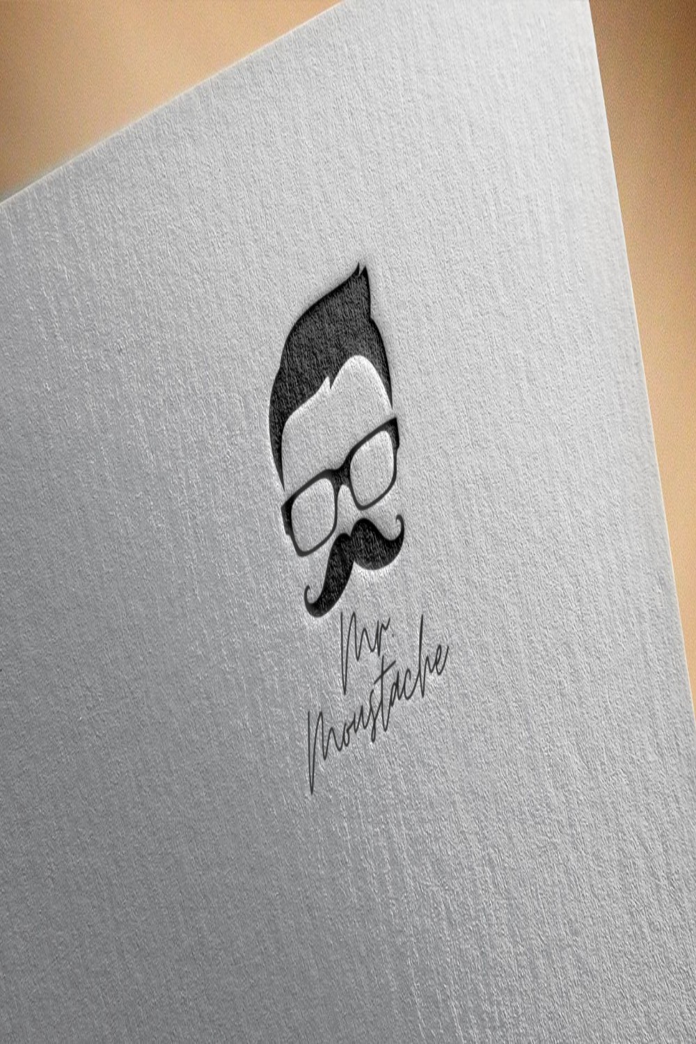 Mr Moustache Logo Design pinterest image.