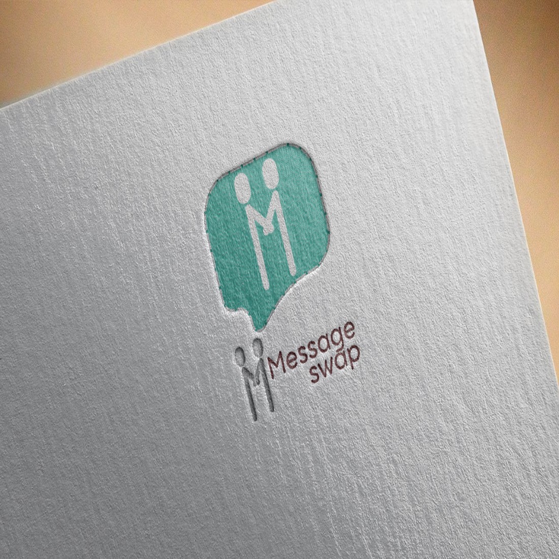 Message Swap App Logo Mockup Design cover image.